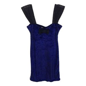 NWT Alice London Crushed Velvet Lace Strap Tunic